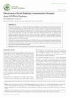Research paper thumbnail of Effectiveness of Social Marketing Communication Strategies Amid COVID-19 Pandemic