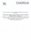Research paper thumbnail of Competing magnetic states, disorder, and the magnetic character ofFe3Ga4