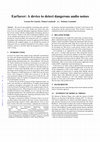 Research paper thumbnail of EarSaver: A Device to Detect Dangerous Audio Noises