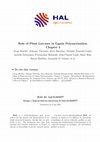 Research paper thumbnail of Role of Plant Laccases in Lignin Polymerization