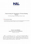 Research paper thumbnail of Characterizing the morphology of protein binding patches