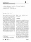 Research paper thumbnail of Predicting temporal rate coefficient of bar volume using hybrid artificial intelligence approaches