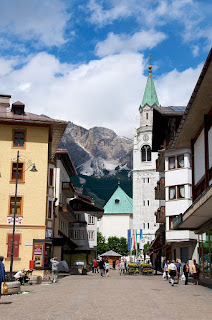 Cortina d'Ampezzo is a beautiful Alpine town with a huge draw for tourists Cortina d'Ampezzo is a beautiful Alpine town with a huge draw for tourists