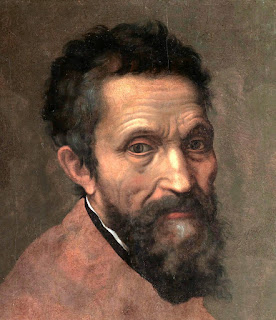 Michelangelo Buonarotti: a detail from Daniele da Volterra's portrait, painted in about 1544 Michelangelo Buonarotti: a detail from Daniele da Volterra's portrait, painted in about 1544