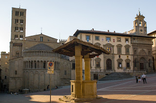 Arezzo's sloping Piazza Grande is regarded as one of the most beautiful squares in Tuscany Arezzo's sloping Piazza Grande is regarded as one of the most beautiful squares in Tuscany