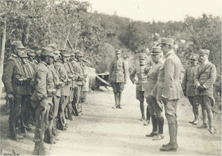 General Cadorno (fourth from the right) inspecting Italian troops ahead of the second Isonzo offensive General Cadorno (fourth from the right) inspecting Italian troops ahead of the second Isonzo offensive