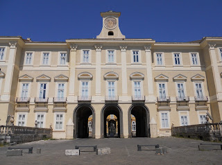 The facade of the Royal Palace at Portici The facade of the Royal Palace at Portici