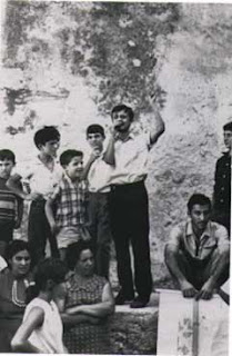 Impastato in 1968, campaigning against a third runway at Punta Raisa airport Impastato in 1968, campaigning against a third runway at Punta Raisa airport