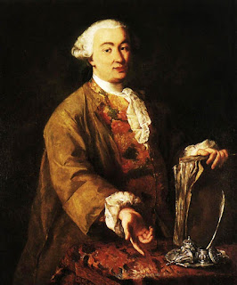 Alessandro Longhi's portrait of Carlo Goldini is on display at the Casa Goldoni Alessandro Longhi's portrait of Carlo Goldini is on display at the Casa Goldoni