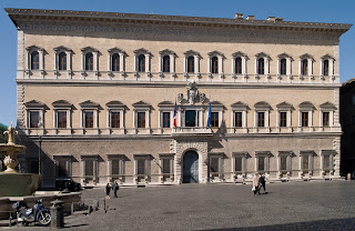 The Palazzo Farnese is now the home of the French Embassy in Campo De' Fiori in Rome Photo of the Palazzo Farnese