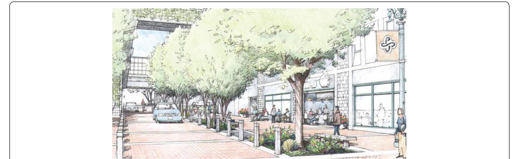 Fig. 3 SW Montgomery Street. Shared space with stormwater swales. Source: Nevue Ngan Associates 