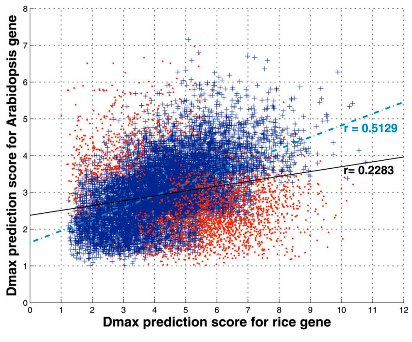 CONCLUSION  We show here that the program PromPredict per- forms quite well in predicting cis-regulatory regions in plant genomes. This is indeed surprising, since the program has been trained on prokaryotes. It seems hat the relative free energy difference criterion used in his program is a general property found in the vicinity of the TSS, as shown in the human genome by Abeel et al. (2008a). Hence, PromPredict might also be ex- pected to perform well for other plants and eukary- otes.  