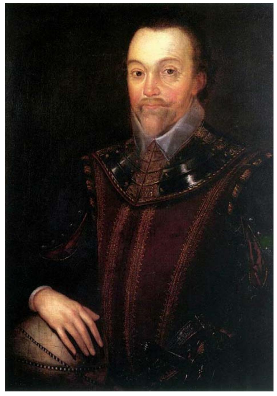 Fig. 1. Sir Francis Drake in 1590 by Marcus Gheeraerts, the Younger.  ee ONO EN IO ON ESE ISDE SD SONOS SEE gg SONA ISA OE II! AEESAAASLAE SNA NCEE EO I IES AEE IISA IE I ESAS  Considering the previous information, it seems that the content of the manuscript follows he “British route” of F. Drake’s voyages, and independently, that the factual information mi- ht have a French origin. In this direction, Klikenborg (1996) provides a relevant clue to nswer this idea. During Drake’s expeditions, he used to travel with French sailors, probably rotestants. Consequently, the author was possibly a Huguenot (Klikenborg 1996), a Calvinist 'rench Protestant (Lestringant 1994). Lestringant (1994) also suggested the similarity of his work with parts of the second edition of Jean de Léry (1580) treaty, a Swiss Calvinist riest that went to Brazil in the 16" century (see Léry’s primatological facet in Urbani 011). Alternatively, a possible author of this manuscript was the French traveler Samuel de yhamplain of Brouages (1567-1635; Fig. 2A; see: Maeer 2007), or a potential anonymous co- 