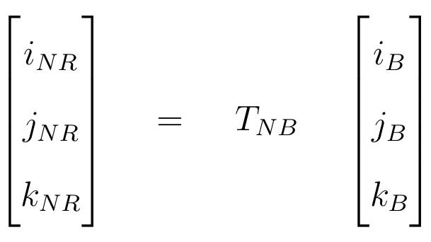 The rotation matrix from the helicopter body frame to the blade non-rotating frame is  forward and has no lateral tilt angle. The unit vectors along the blade non-rotating frame are 