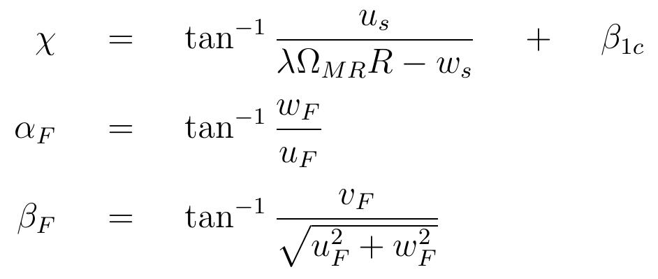 The longitudinal flow incidence angle ap is positive when the fuselage is tilted nose-up with re- 
