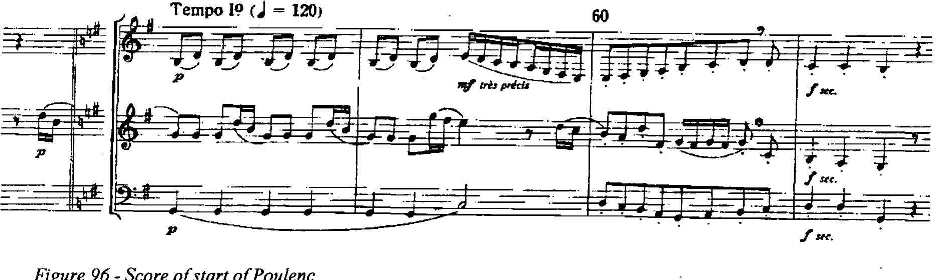 Deconvolution was tried at various thresholds, but none of them was able to even remotely identify the  trombone 118, for a total of 511. The score (in C) of the short extract above is shown in Figure 96. 