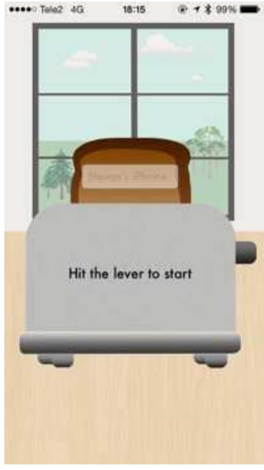 Figure 1: Start screen on an iPhone. 