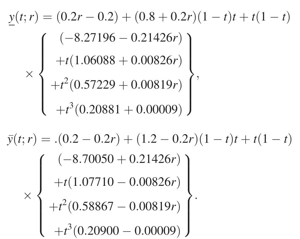 applying the procedure as discussed in section 3, one may have  Here also above results are compared with the special case r= 1 [26] and are incorporated in table 9. Corre- sponding plots for this example are shown in figure 5. 
