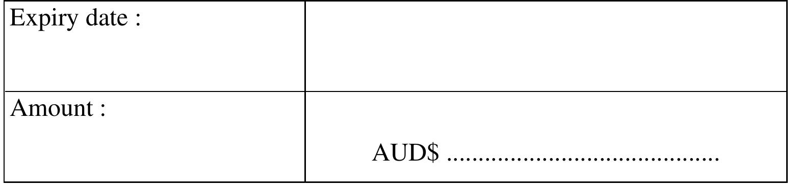 2- Cheque/remittance payable to: THE UNIVERSITY OF QUEENSLAND and crossed "Not 