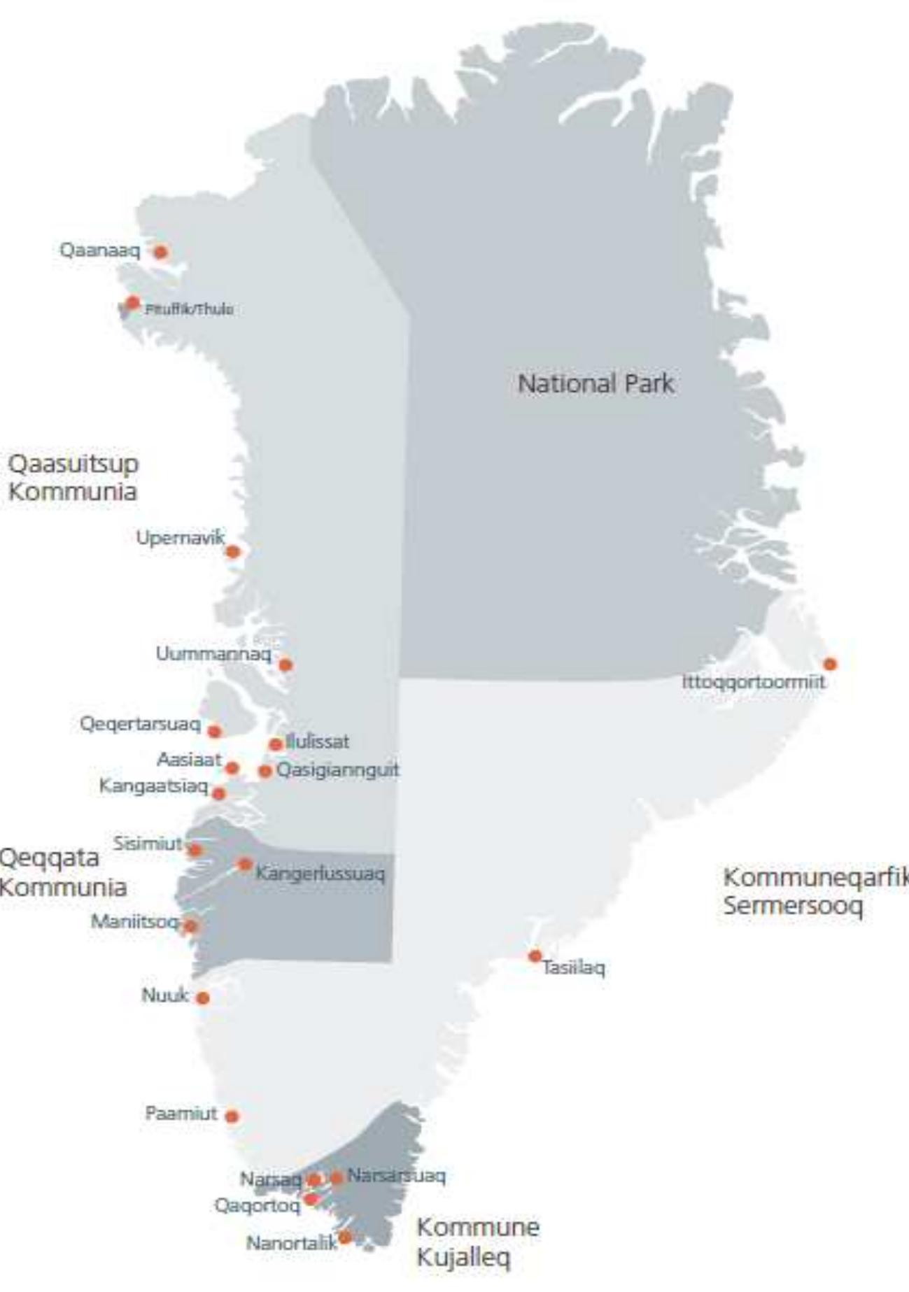 the US Thule air base in Pituffik and the former US military airports in Kangerlussuaq 