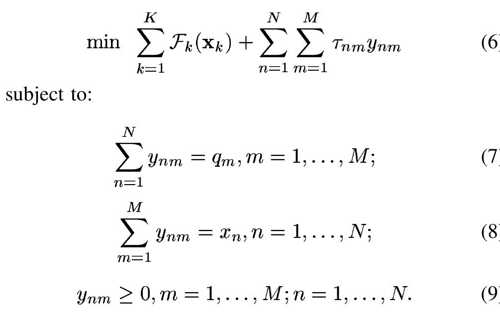 A Vickrey based payment rule, belonging to the more general truth-inducing VCG family described in [60], is used. The rule, in words, essentially is:  The auctioneer decides the quantities awarded to each sup- plier, and the amounts transported from suppliers’ production centers to buyer’s demand locations by solving the following winner determination problem. 