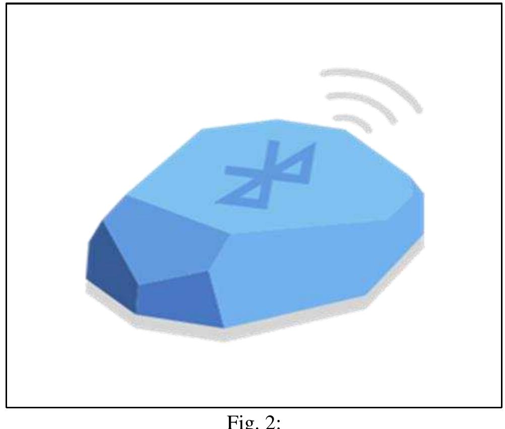 Figure 2 is taken from github.com and it represents a Bluetooth beacon. A beacon’s sole purpose is to transmit signal using low energy Bluetooth connections. It is completely unaware of any mobile devices that are around it. It does not connect to them or steal their data. It just constantly sends out the signals. They do not have any data on them and usually don’t connect to the internet. 