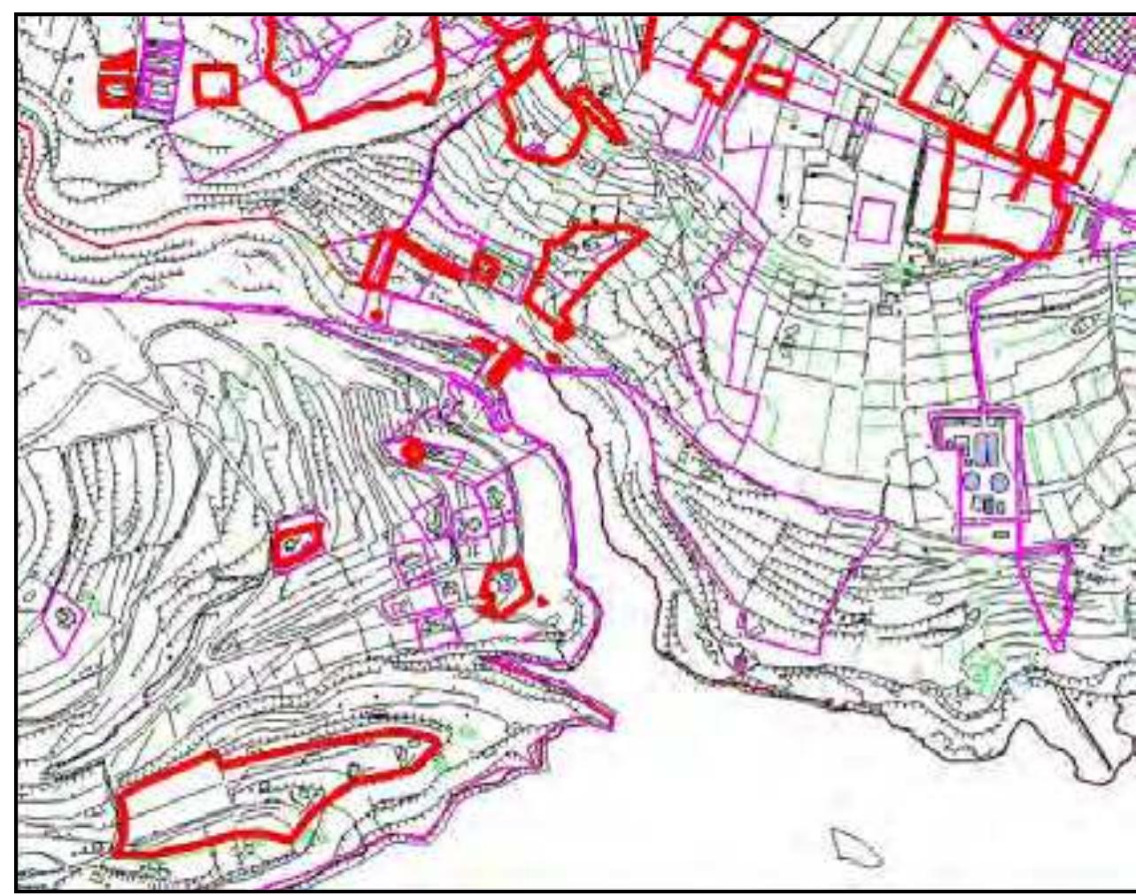 Figure 6: Green Crime.  to offences committed to physical environment (Formosa, Magri, Neuschmid and Schrenk, 2011). Within such scenarios, the combination of the LIDAR scans, the reported offences and the insitu fieldwork enables the identification of infringements within sub-meter accuracy. The integration of development permitting data (Figure 5) and infringement reports (Figure 6) together with the 3D data incoming from the terrestrial and bathymetric LIDAR data would help to identify the range of offence committed, such as height over- extension, sprawl extent, pollution dispersal, noise concentrations and dumping volume. The process, though complex achieves the aim of identifying irregularities and ensures that the environment is safeguarded for the future. Updated data runs will ensure that the data is updated to allow temporal analysis where the differences between one state and the next are automatically identified and action is taken is shorter time spans.  