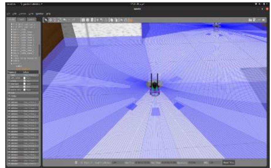 Figure 14. Robots while performing a mission  Figure 12. The used robot model 
