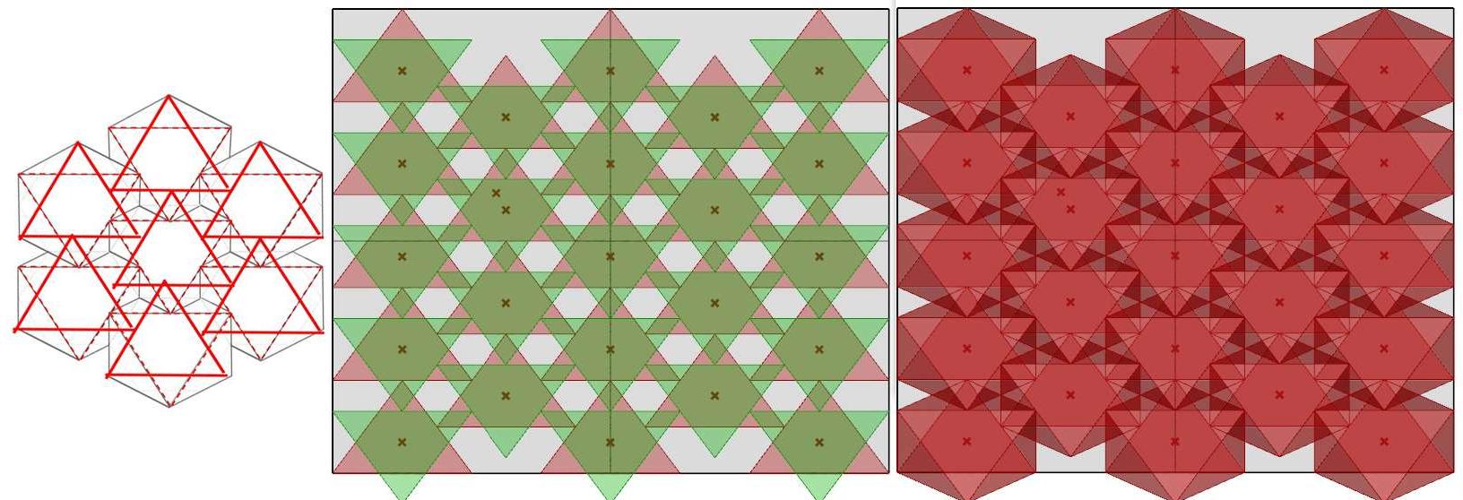 Figure 18. TIA material system based on octahedra, the first procedural logic based on two fields of parallel triangle diagrams. 