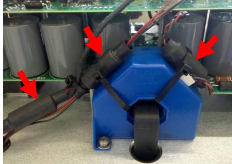 The following pictures show some of the EMI reduction strategies that are used in a PVI 82KW inverter 
