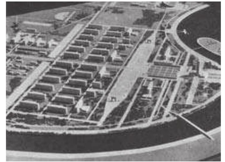 EDVARD RAVNIKAR and collaborators, Competition project for the Headquarters of Yugoslav Communist Party, regulatory plan for New Belgrade  EDVARD RAVNIKAR and collaborators, Competition project for the Headquarters of Yugoslav Communist Party, Second variant 