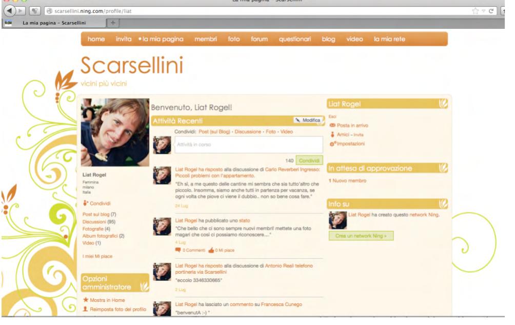 Figure 4. Profile page of a member  profile page encourages relationship building by enabling members to send personal messages, add each other as ‘friend’ to personal network on the platform, as well as sharing information about themselves with others. Profiles provide users their identity on the system, and aid in discovery of common interests and articulating relationships. (Hanrahan, et al., 2011) 