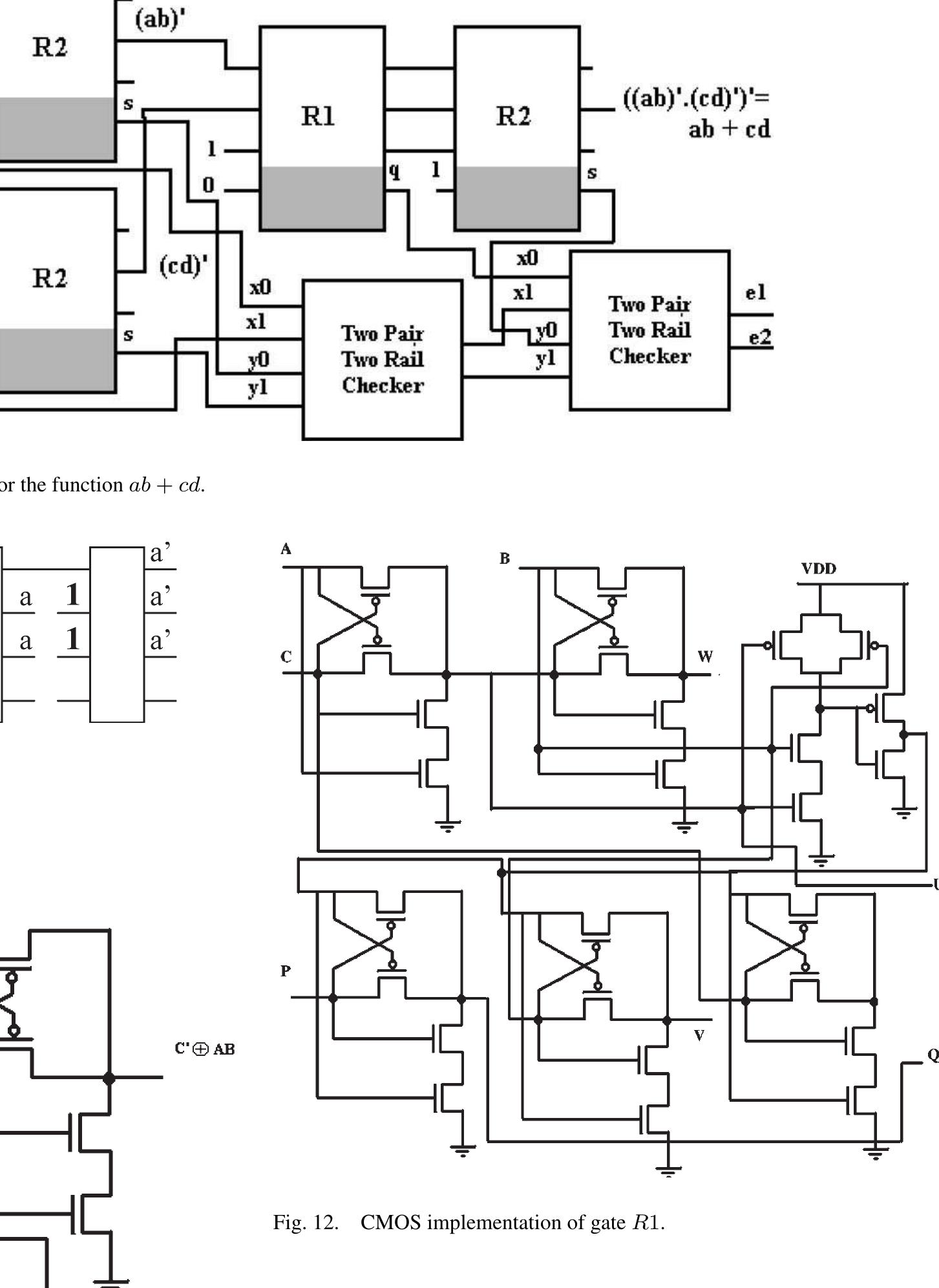reversible gate R2. As the first three output of the gate are just the direct wire connection from input, the input d, e, and f of the gate can be used as the output. 