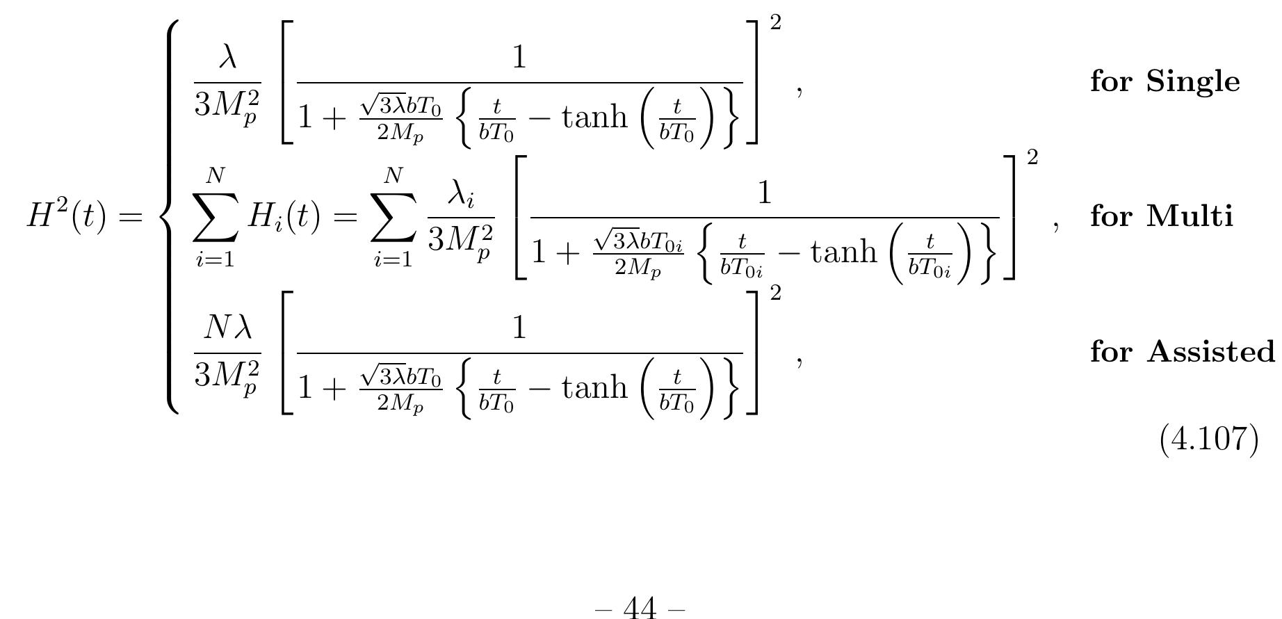 Next using Eq (4.17) Hubble parameter can be expressed in terms of the usual tachyonic potential V(7’) as: 