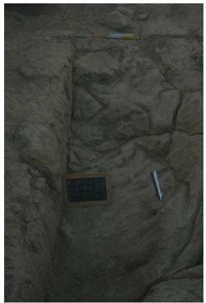 Fig. 13 - Trench no 5 SU89 along the previous eastern border, after MAI
 Fig. 12 - Trench no 5 SU88 in the middle, after MAI
