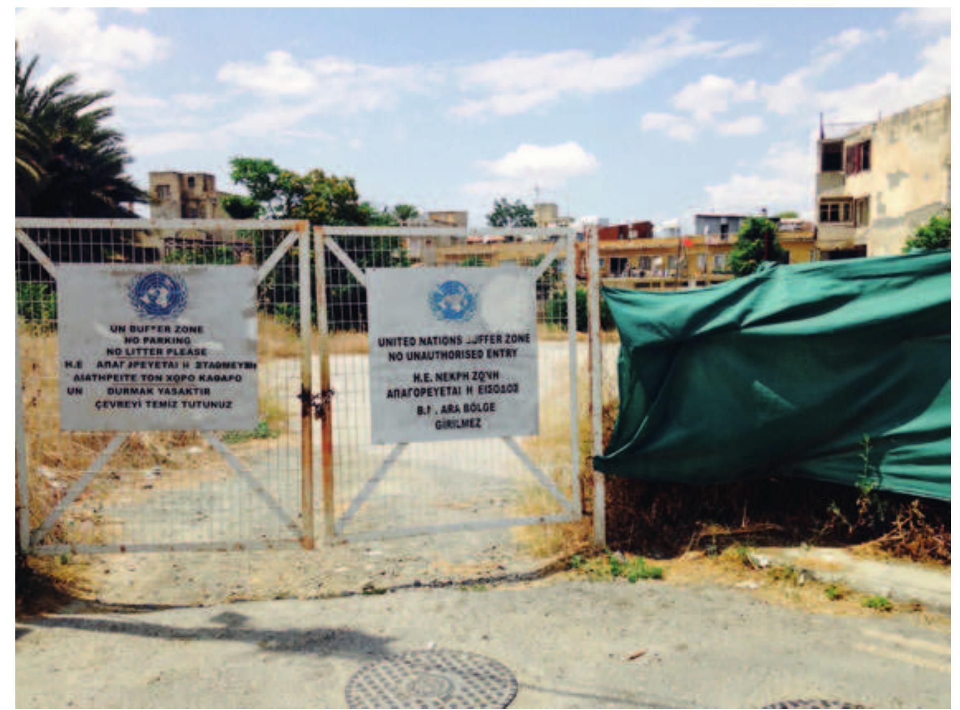 Figure 4. Buffer Zone demarcation, Nicosia. Source: Author, 2015  Muslim communities (as well as the Armenians  Intermittent fighting began in 1955 and lasted five years until the independence of the island 