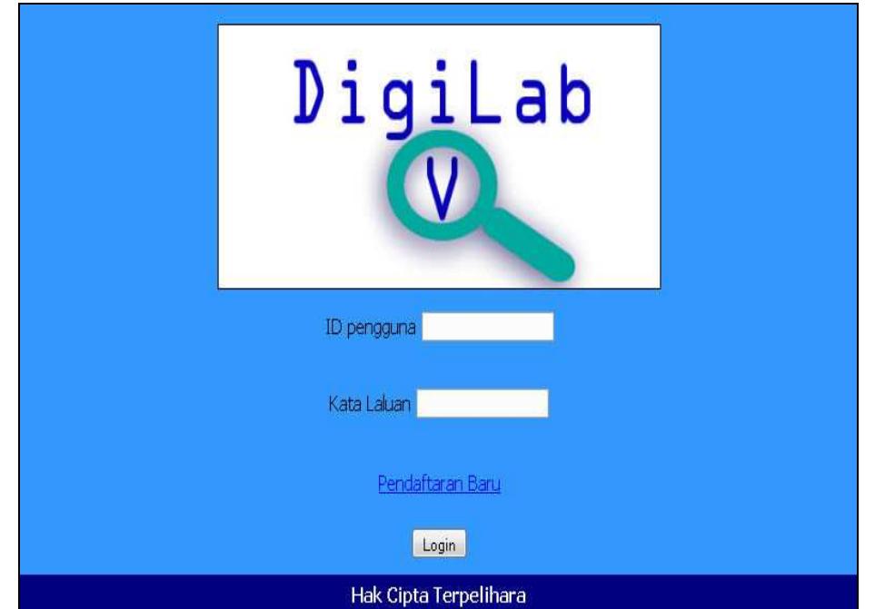 System Implementation of the virtual laboratory applications is developed using Java and Structured Query Language. The interface is designed with HyperText Markup Language as the programming language with enclosed animation and also attractive graphic display. The target is to provide facility to student to study and understand digital logic design basic concept through virtual experiments without going to the lab and with the convenience of learning at their own pace. In the application development, the hardware and software requirements of the DigiLab are determined. Both are very important to determine application development suitability so that the application can be developed perfectly to achieve the objective which has been prescribed.   Figure 5: DigiLab User Interface 