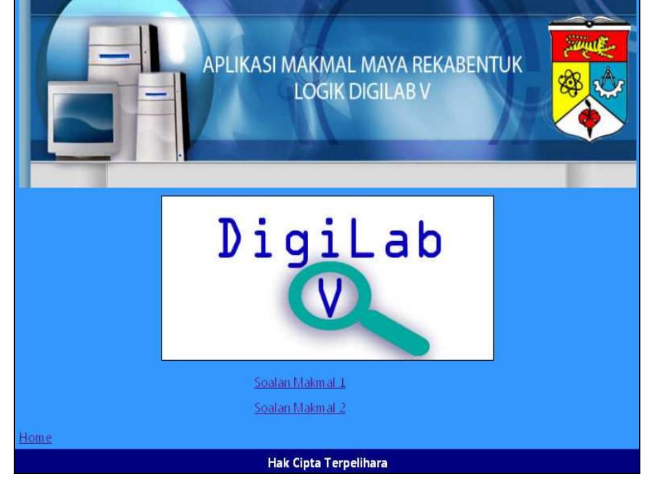 Figure 7: Main Module  Module Lab contains several of question and tasks for logic design labs. The screen will be appeared as shown by Figure 7 and Figure 8. 