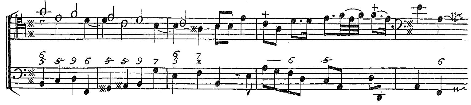 Example 4.76: Barriére, Livre I, Sonata IV, Adagio. Location: page 21, system 4. 