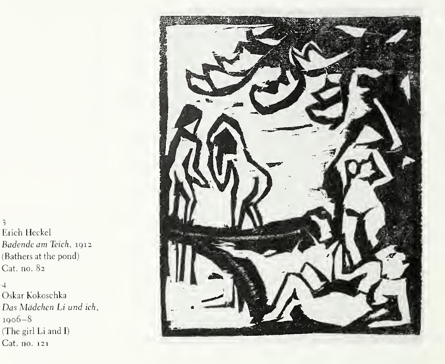 and not a goal: what can be loved in man is that he is a going-over and a going-under.”*° The Briicke’s manifesto emphasized freedom from the cultural establishment and cele- brated a communal association around the natural form-giving force, or “will,” which would lead the way to the future (see Appendix). These ideas were embodied in the group idealized portrayals of nude figures in nature in a style derived from Postimpressionism and devoid of the trappings of classical mythology and the historicism of the academic tradition. Carrying on the age-old tradition equating beauty, nudity, and truth, Heckel’s Badende am Teich (Bathers at the pond, 1912; fig. 3) transforms the rustic environs of the Moritzburg Ponds, near Dresden, into a primordial, timeless setting in which progress is abstracted as pure vital force. The celebration of the nude and youth as emblems of natu- ral regeneration was common in Jugendstil periodicals (including Pan, Jugend [Youth], and Die Schénheit [Beauty]) and was put into practice by adherents of Freikrperkultur (nudism) and Bodenreform (land reform) as a radical, albeit often politically conservative, escape from modern civilization into the purity of nature.*! Kirchner’s presentation of sexually mixed groups of nudes in his Mit Schilf werfende Badende (Bathers tossing reeds 1910; fig. 79), however, defied the gender segregation practiced in most nudist colonies, while his eroticism offended bourgeois morality.*? He extolled the nude as nothing less than “the foundation of all pictorial art,” and the Briicke artists adopted the nude as a symbol, situating themselves socially and historically as a spiritual and utopian alternative.  Sexuality was regarded as a subversive force throughout the movement. The Dionysian 