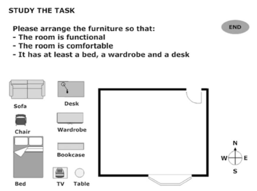in the problem-solving task, a criterion for deciding the termination of the task is given, as well as a definition of legal moves. The problem itself is well-defined, the legal moves are known and here is a unique set of equivalent solutions (Figure 2.1). In contrast, in the design task, there  s no predetermined final state or criterion for deciding the termination of the task. The task is )pen-ended, and requires defining the problem as well as the solution space. It requires the creation and interpretation of a set of moves, as well as the creation of criteria for evaluating the solutions (Figure 2.2). 