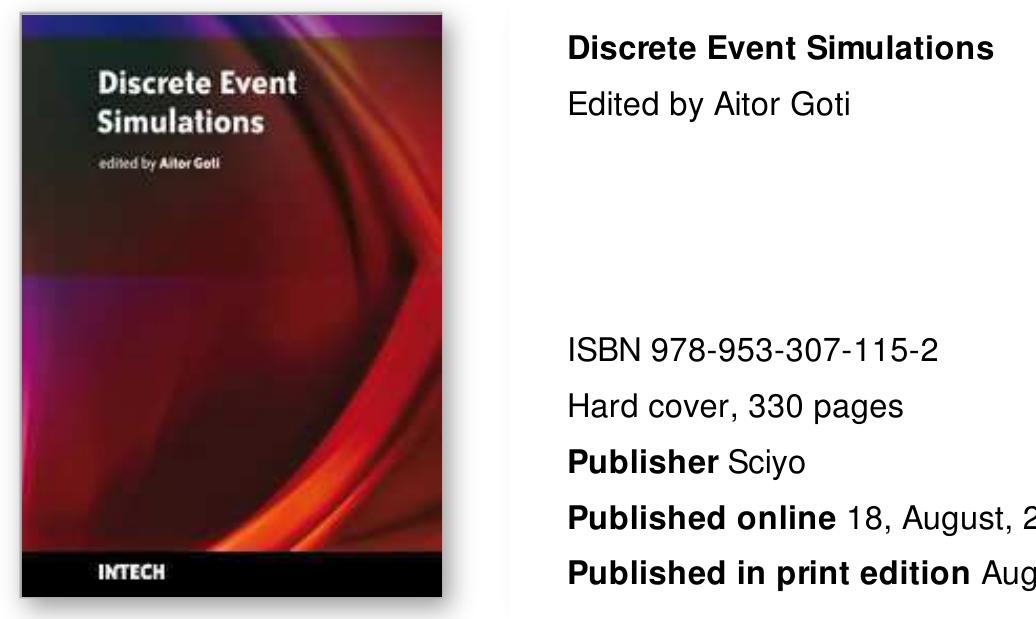 Considered by many authors as a technique for modelling stochastic, dynamic and discretely evolving systems, this technique has gained widespread acceptance among the practitioners who want to represent and improve complex systems. Since DES is a technique applied in incredibly different areas, this book refle many different points of view about DES, thus, all authors describe how it is understood and applied within their context of work, providing an extensive understanding of what DES is. It can be said that the name of t book itself reflects the plurality that these points of view represent. The book embraces a number of topics covering theory, methods and applications to a wide range of sectors and problem areas that have been categorised into five groups. As well as the previously explained variety of points of view concerning DES, there is one additional thing to remark about this book: its richness when talking about actual data or actual data based analysis. When most academic areas are lacking application cases, roughly the half part of the chapters included in this book deal with actual problems or at least are based on actual data. Thus, the edit firmly believes that this book will be interesting for both beginners and practitioners in the area of DES. 
