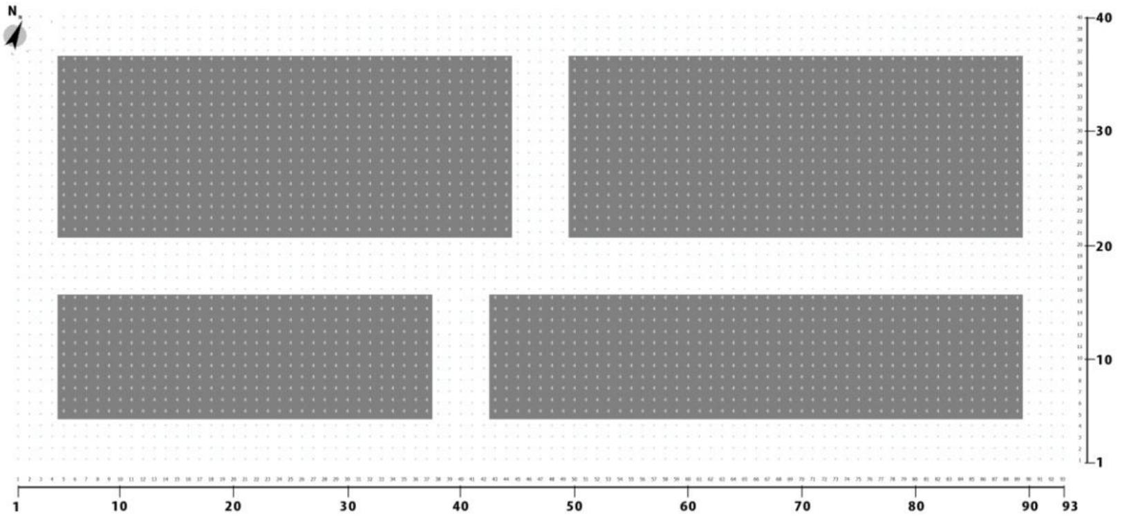 Figure 3.28. The ‘no tree’ testing the vegetation variable representing simulation fifteen (August 21“ 