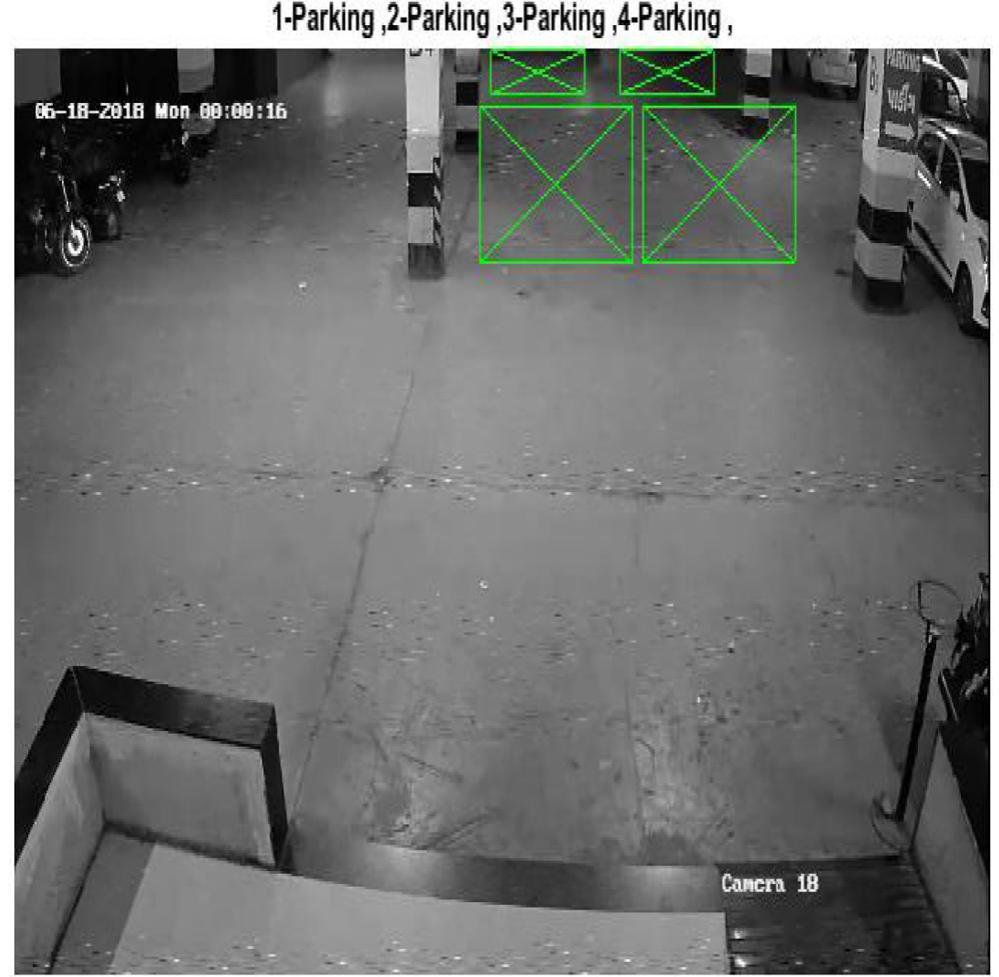 Figure 5 June 18, 2018 video frame, from the Reliance Himalaya Mall, Bhavnagar, which shows no cars parked 