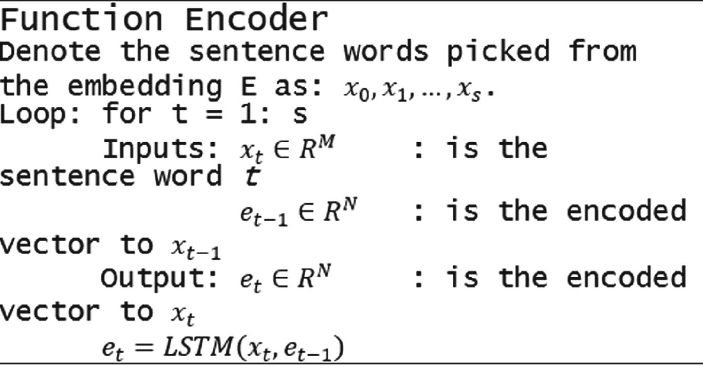 Fig. 10. Pseudocode for encoder function. 