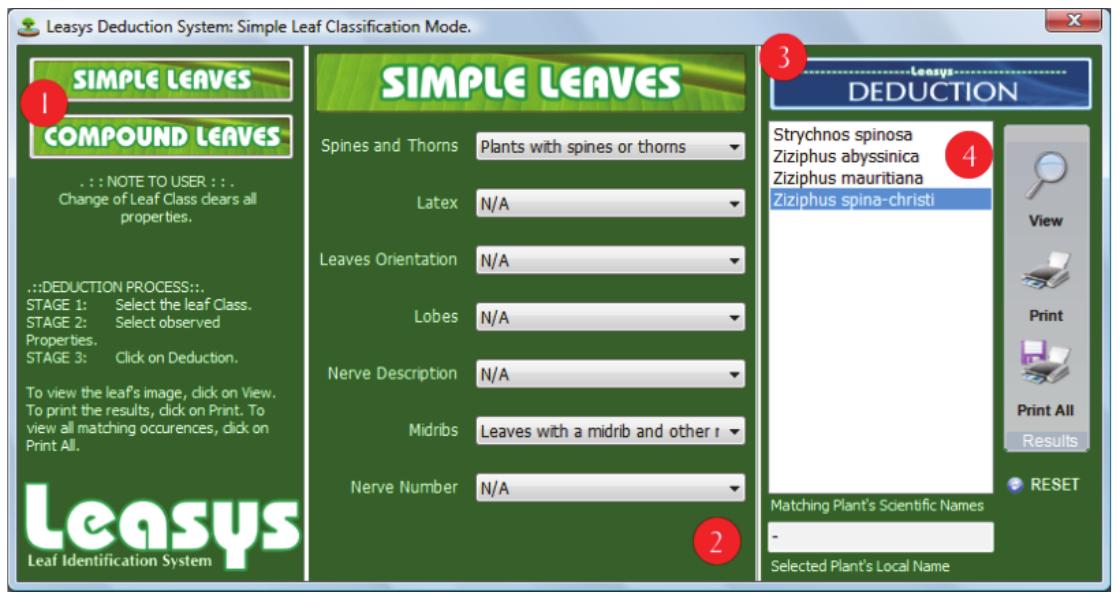 Figure 10. Leasys Deduction System page  From this point, you can click on View (to see the image linked to the Plant), Print (to get a  printable version of the plant selected), or Print All (to get a printable version of the deduction set itself). 
