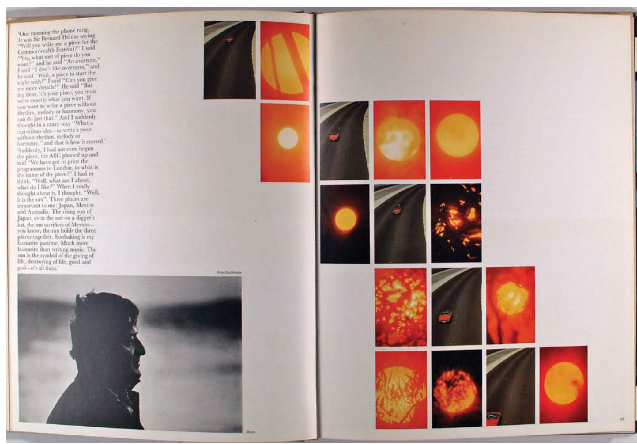 Figure 15. David Moore and David Beal, Peter Sculthorpe, ca. 1968. From Craig McGregor, Australian Art and Artists: In the Making, Melbourne: Thoma Nelson 1969, 64-65. Copyright permission courtesy Estate of David Moore. 