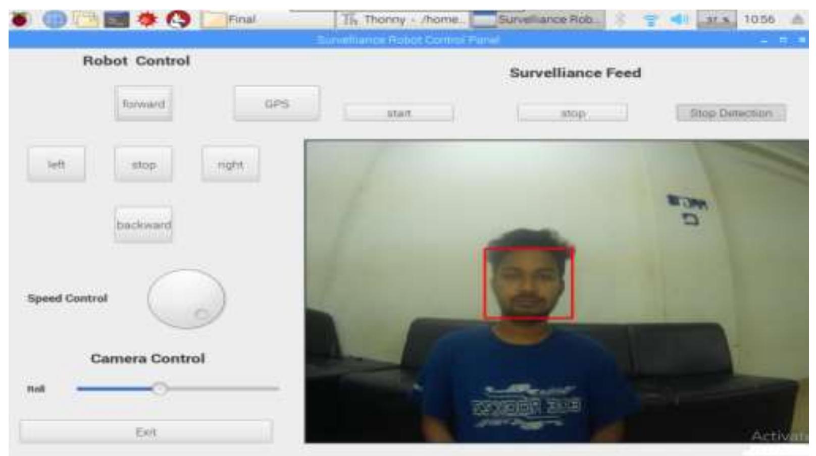 Figure 4.2 Face recognition of single face.  single face to detect and other half we had samples without any face. 