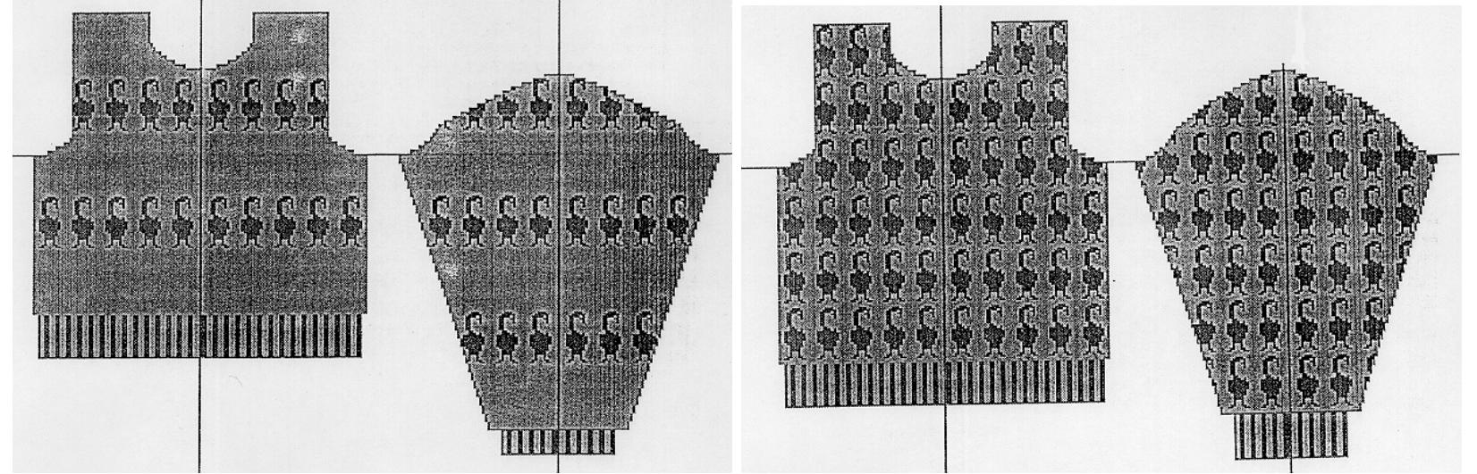 Figure 2. Pattern Placing: Changed Distance between Pattern Elements 