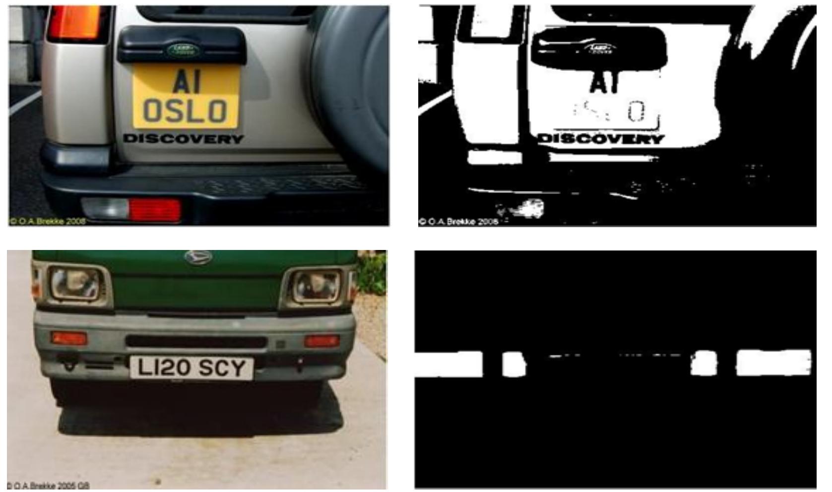 There are few problems where system does not work, these figures are shown figure 13. In these figure either the system does not extract number plate from Gray scale due to some luminance conditions or due to problematic backgrounds. 